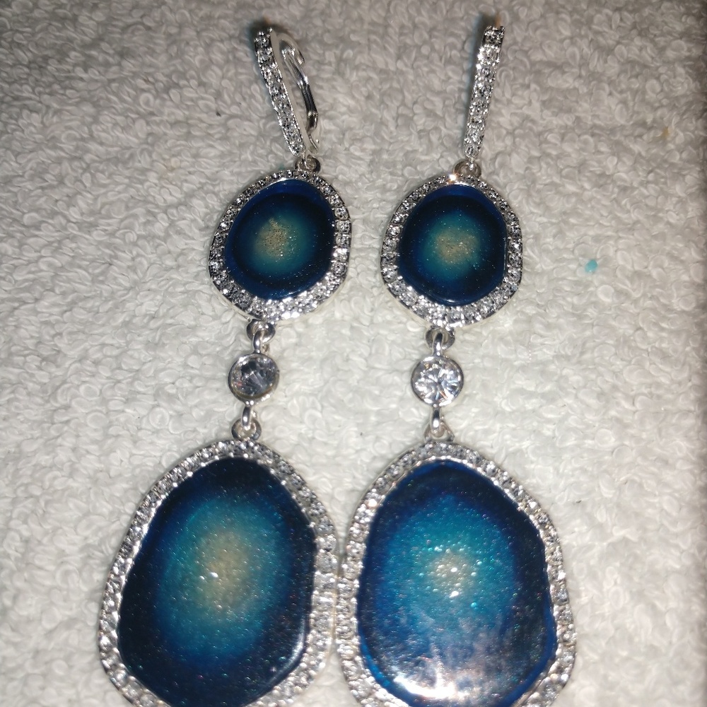 AVON blue glass and crystals